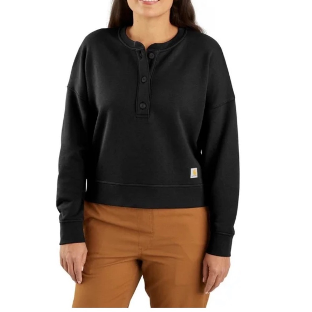 Carhartt Women's Loose Fit Midweight French Terry Henley Sweatshirt
